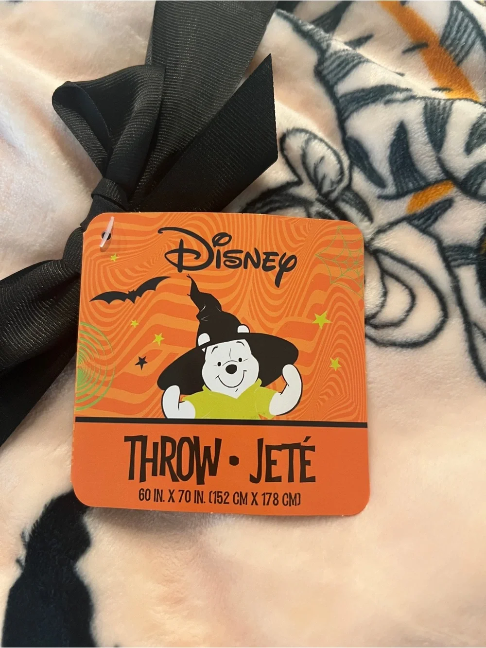Disney Halloween Pooh Plush Throw Blanket 60x70